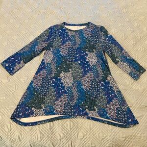 LOMON Women’s Shark Bite Tunic, EUC, Size Small